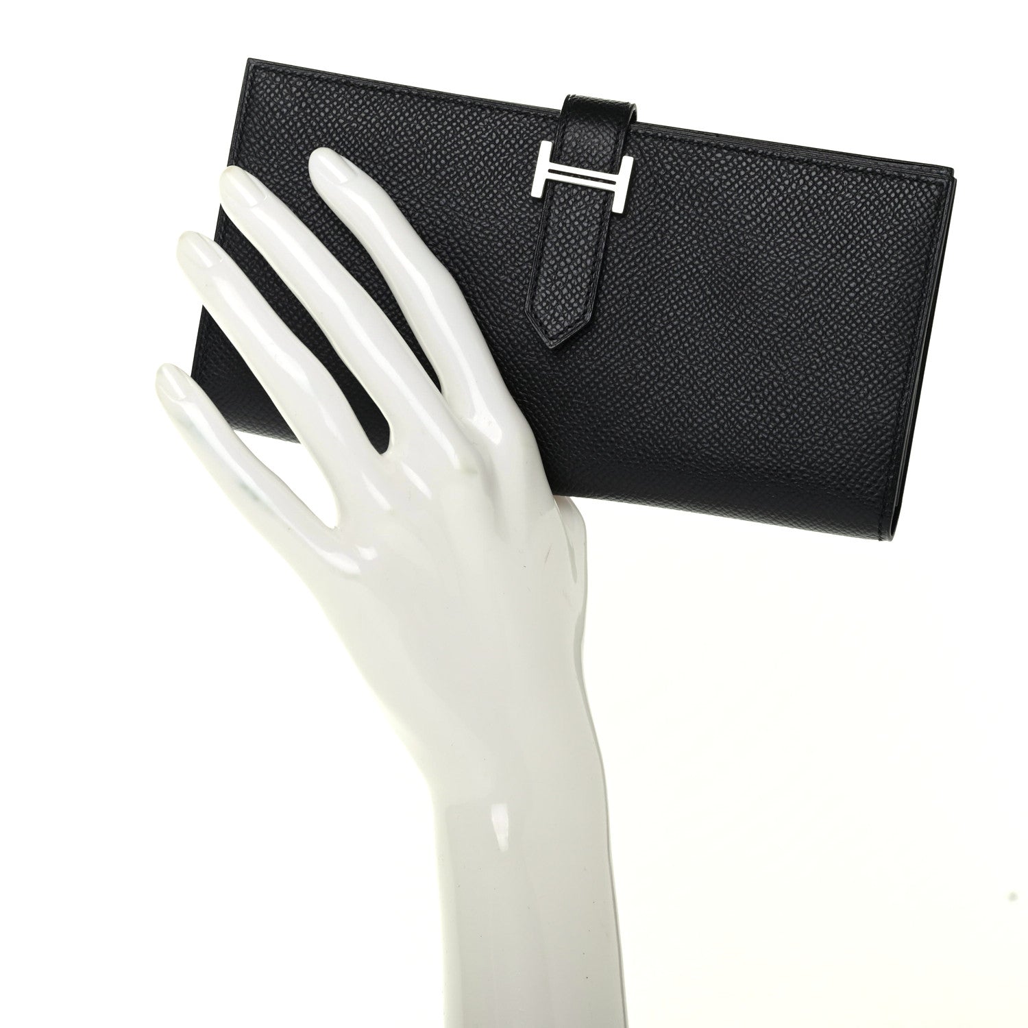 Hermes Epsom Bearn Gusset Wallet Black 2 of 8