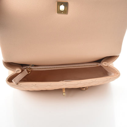 Chanel Caviar Quilted Small Coco Handle Flap Light Beige 5 of 8