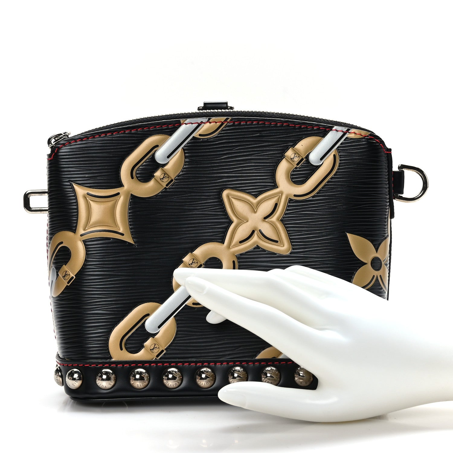 Louis Vuitton Epi Chain Flower Print Mini Lockit Black 2 of 8