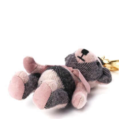Burberry Cashmere Check Thomas Bear Keychain Charm Ash Rose 9 of 9