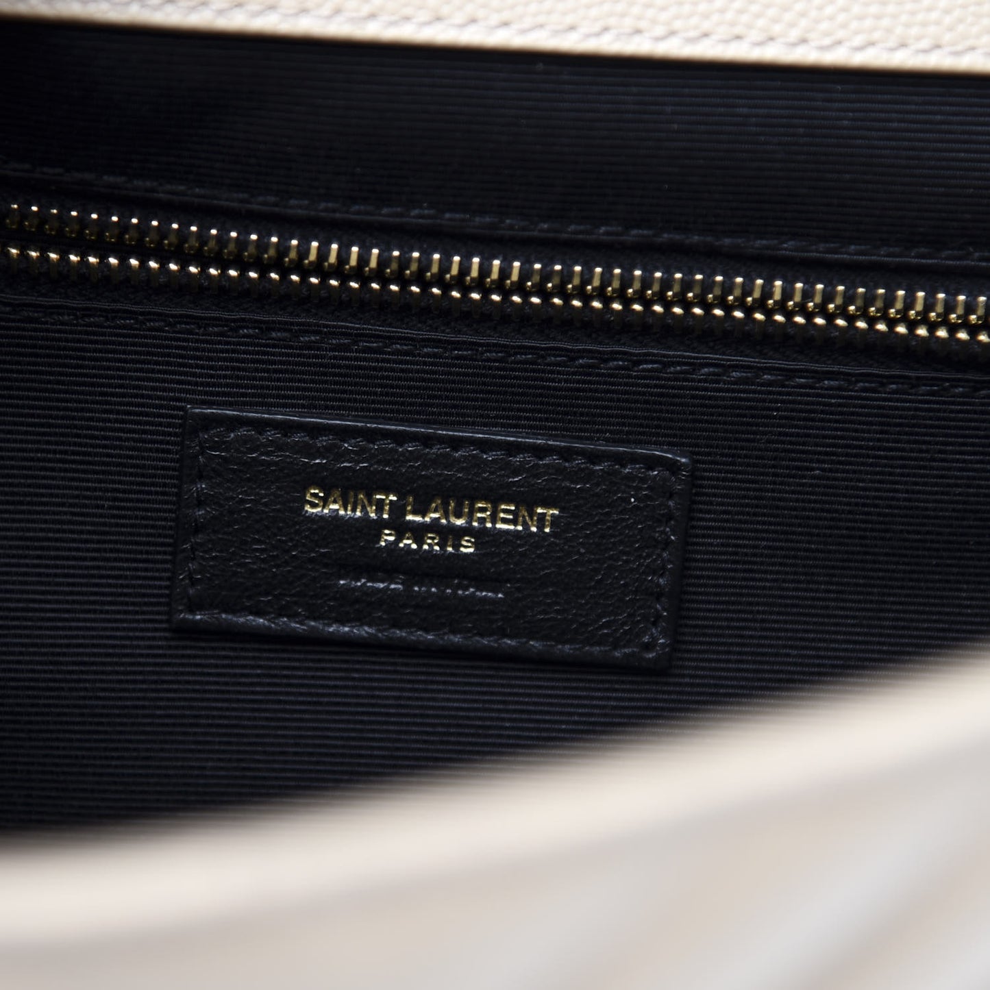 Grain De Poudre Matelasse Chevron Large Monogram Satchel Nude Powder