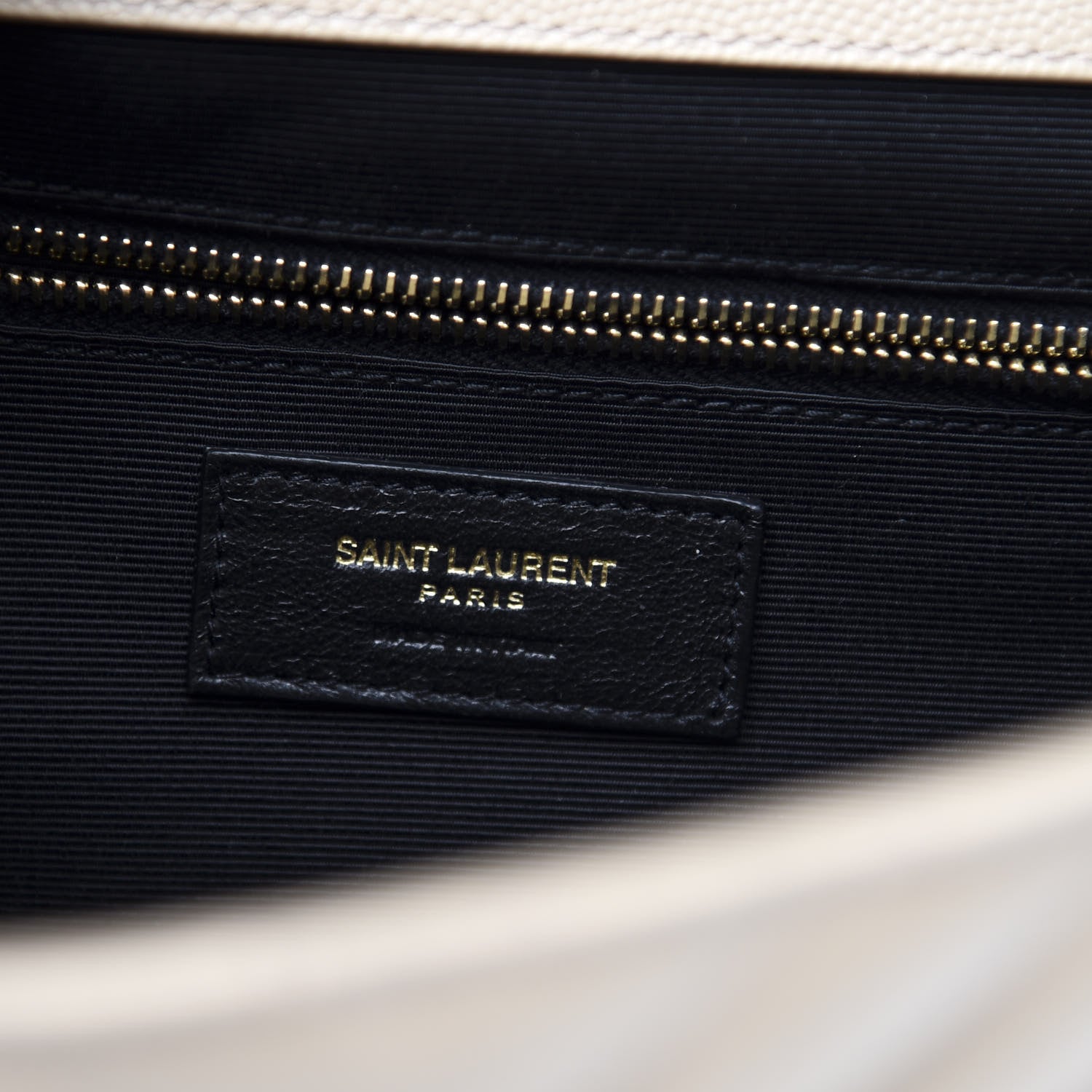 Saint Laurent Grain De Poudre Matelasse Chevron Large Monogram Satchel Nude Powder 6 of 11