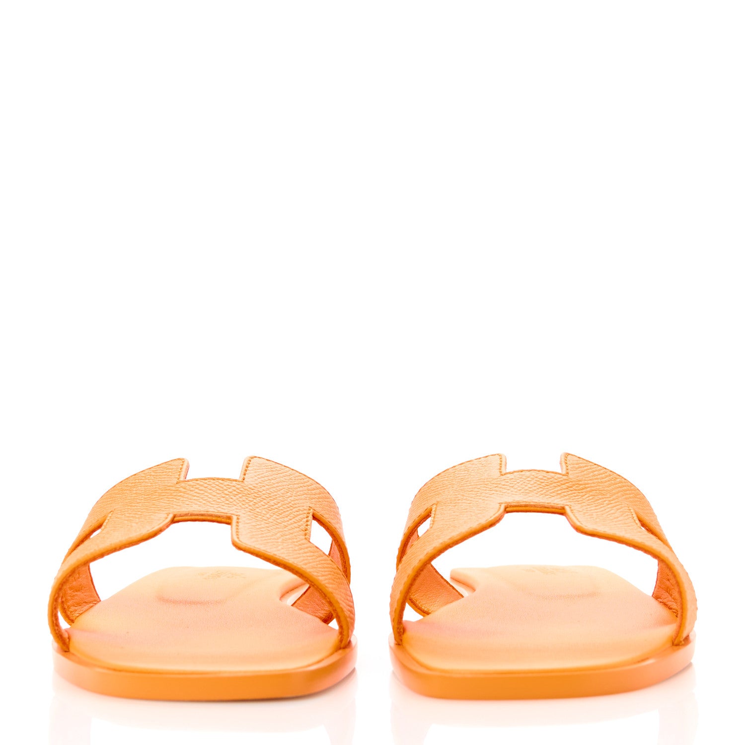 Hermes Epsom Oran Sandals 35.5 Orange Sunset 2 of 9