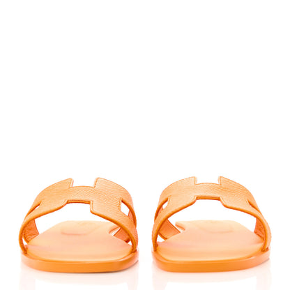 Hermes Epsom Oran Sandals 35.5 Orange Sunset 2 of 9