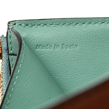 Loewe X SPIRITED AWAY Calfskin Susuwatari Small Vertical Wallet Havane Fresh Mint 7 of 9