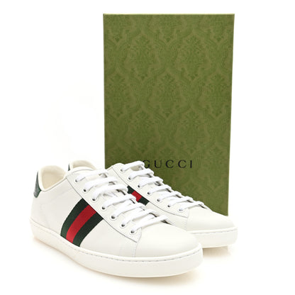 Gucci Calfskin Crocodile Web Womens Ace Sneakers 39.5 White Green 8 of 8