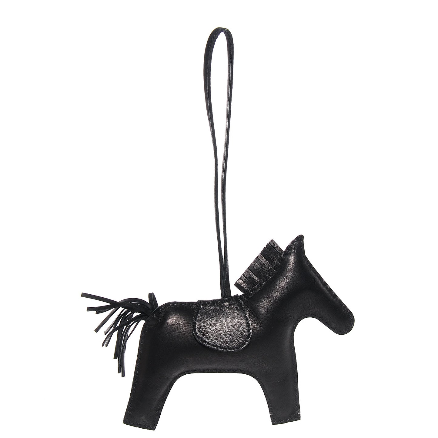 Milo Lambskin Grigri Rodeo Horse Bag Charm GM So Black