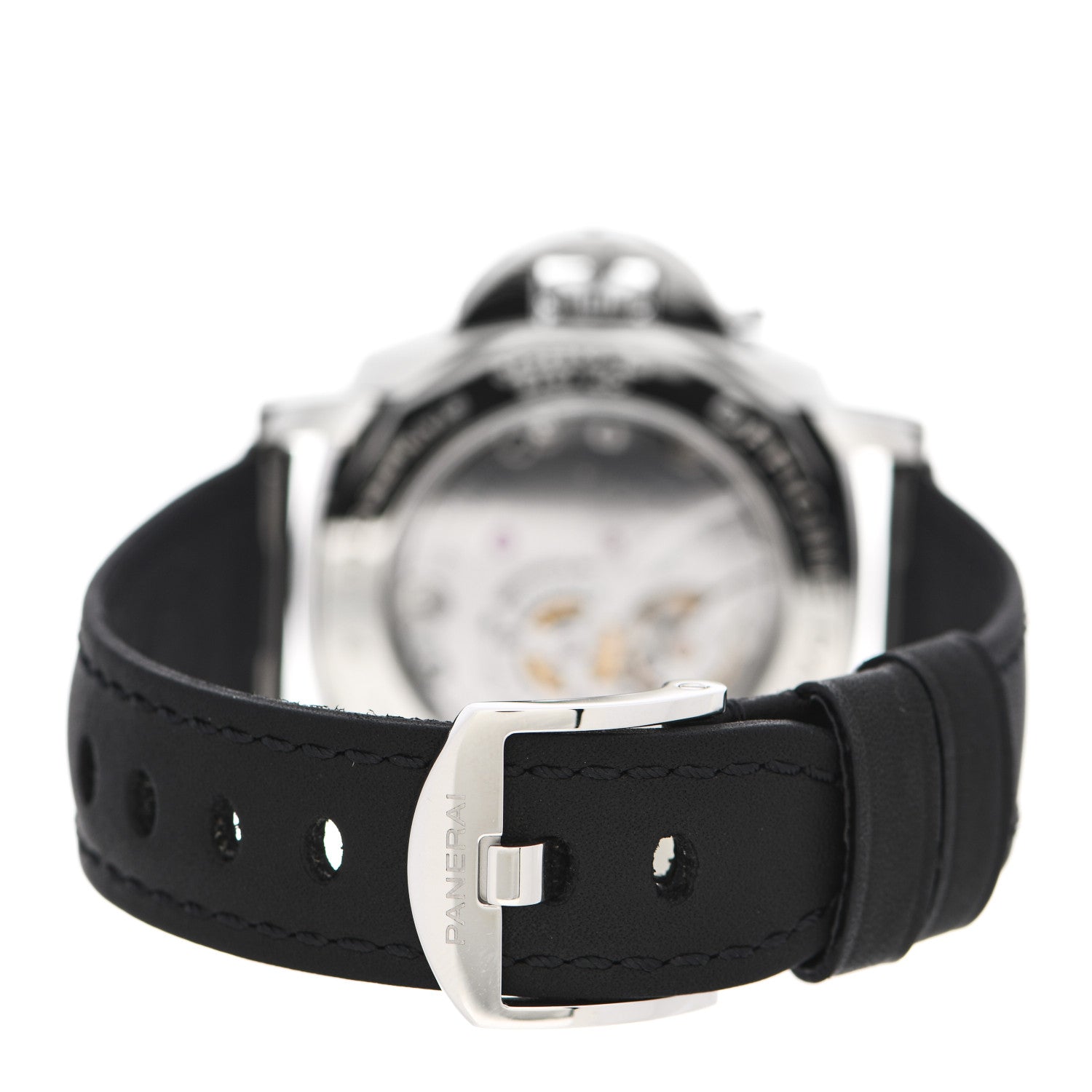 Panerai Stainless Steel Alligator 42mm Luminor Due Manual Winding Watch Black PAM00676 3 of 5