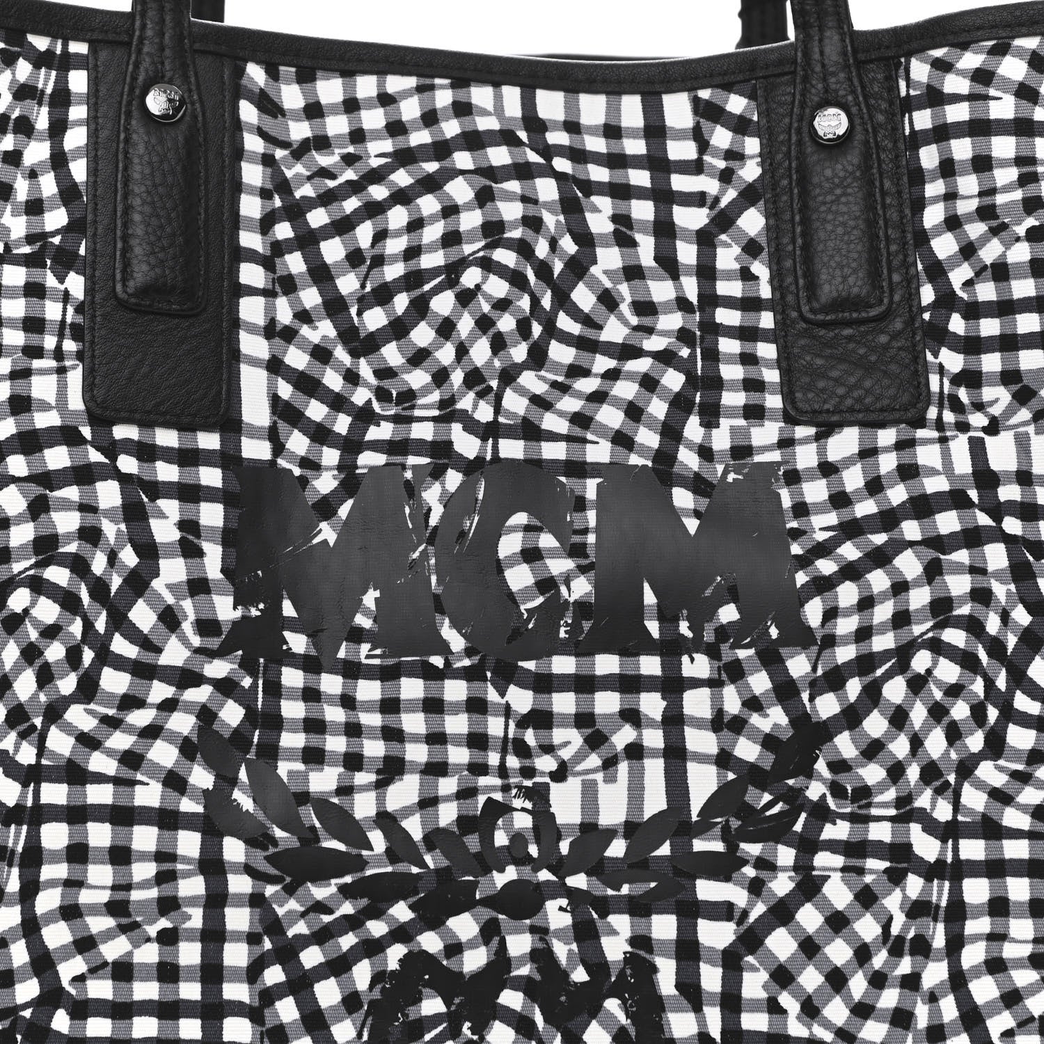 MCM Visetos Large Liz Reversible Shopper Tote Black 10 of 14