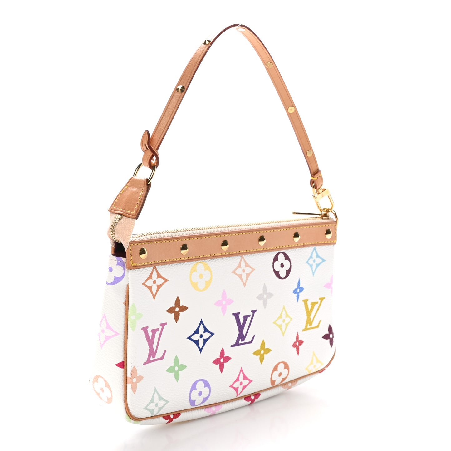 Monogram Multicolor Pochette Accessories White