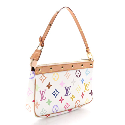Louis Vuitton Monogram Multicolor Pochette Accessories White 3 of 10