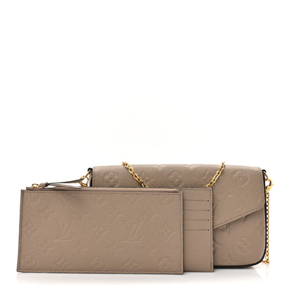 Louis Vuitton Empreinte Pochette Felicie Chain Wallet Tourterelle 3 of 12