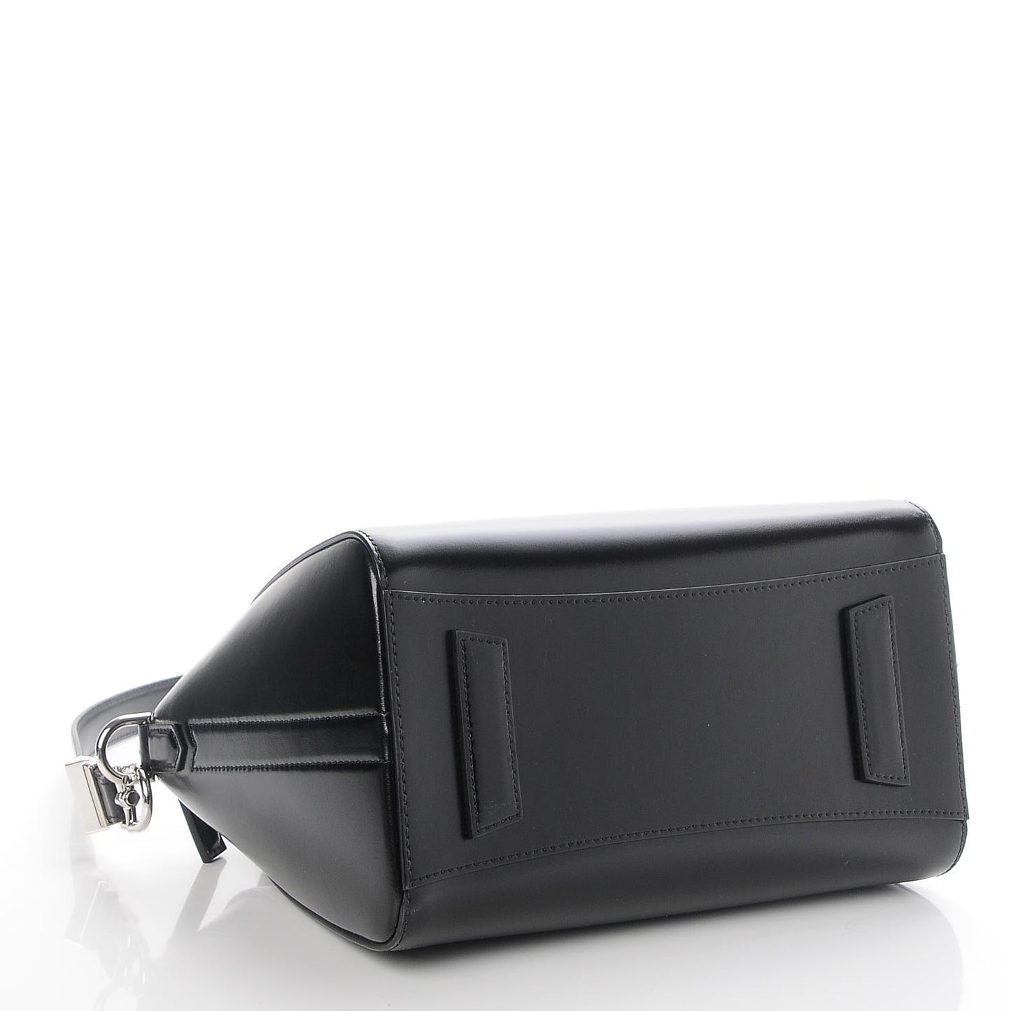 Shiny Lord Calfskin Small Antigona Black