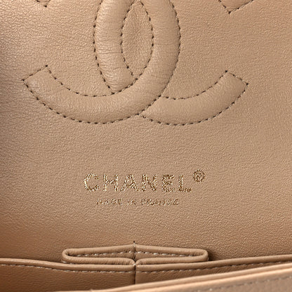 Chanel Caviar Quilted Medium Double Flap Beige Clair 6 of 13