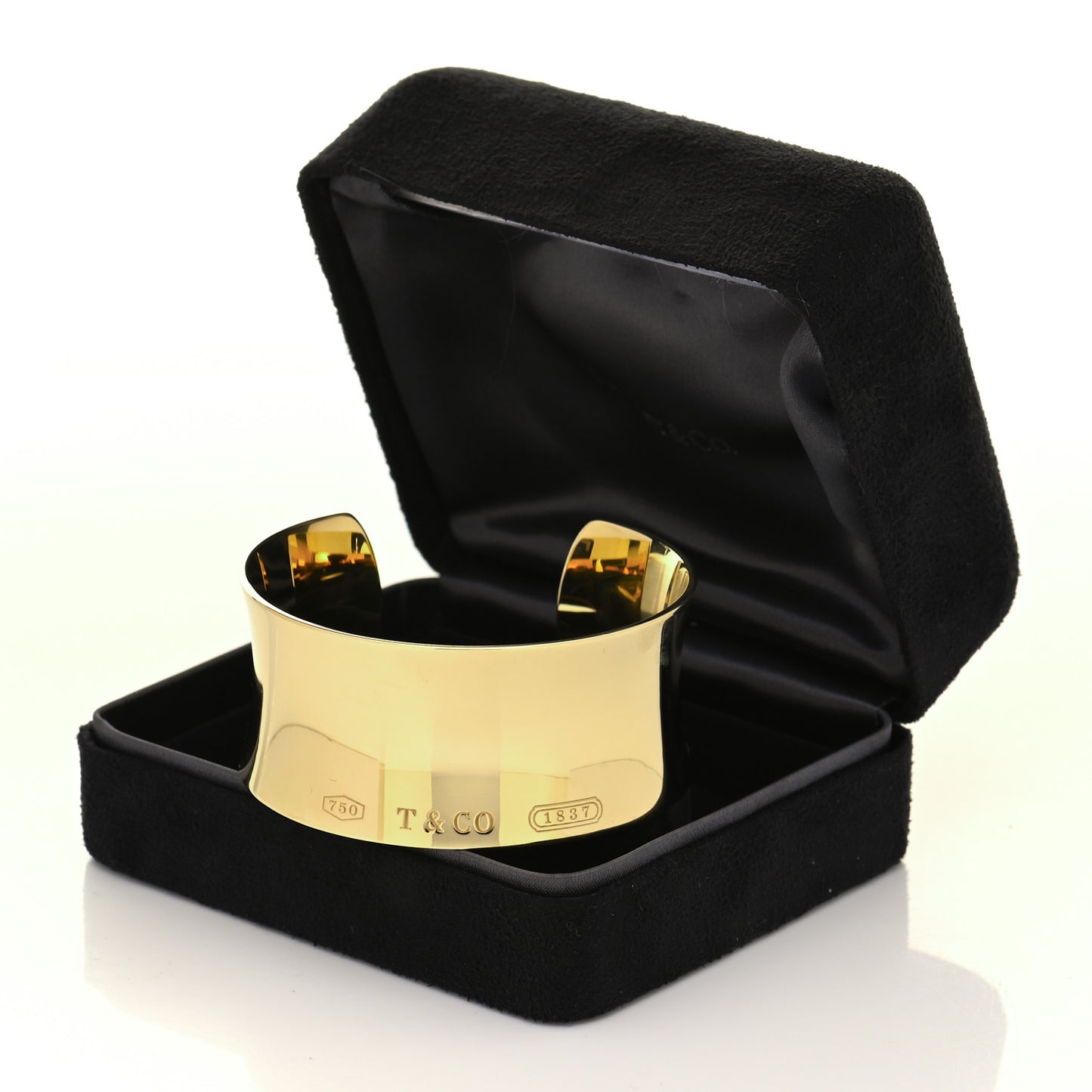 18K Yellow Gold Wide 1837 Cuff Bracelet
