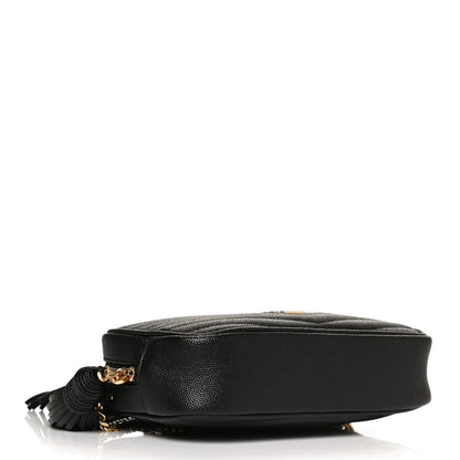Saint Laurent Grain De Poudre Matelasse Monogram Mini Lou Camera Bag Black 4 of 11