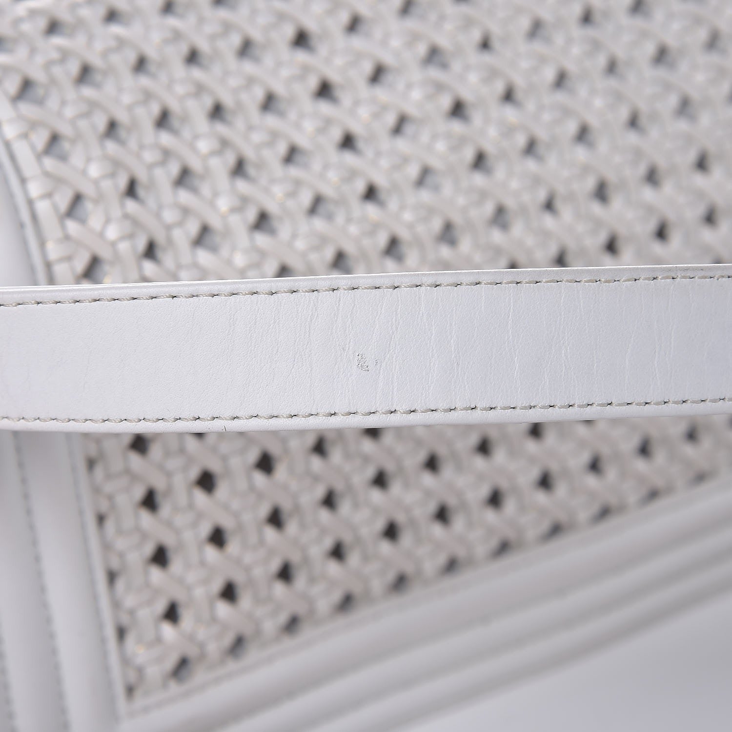 Chanel Sheepskin Braided Medium Boy Reverso Flap White 13 of 18