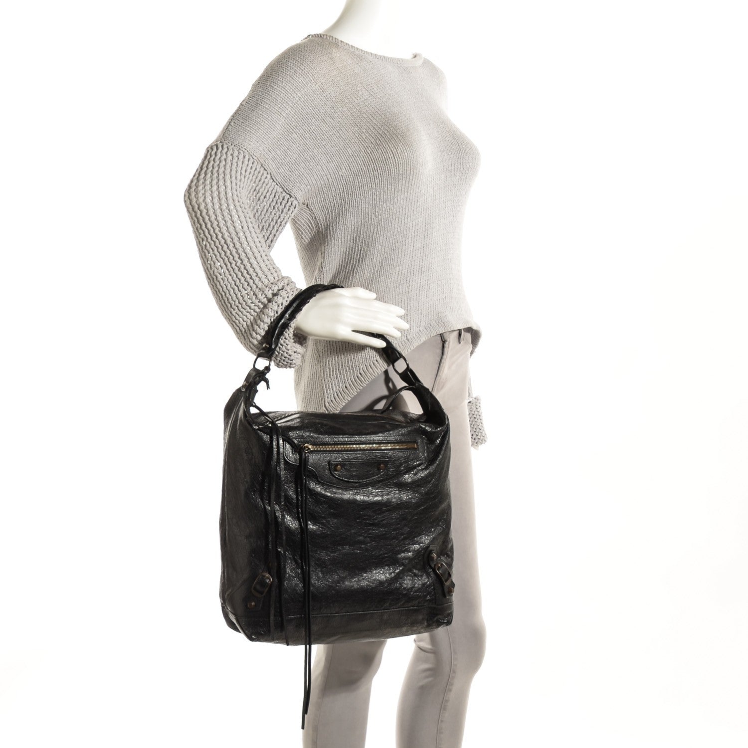 Balenciaga Agneau Classic Hardware Day Hobo Black 8 of 15