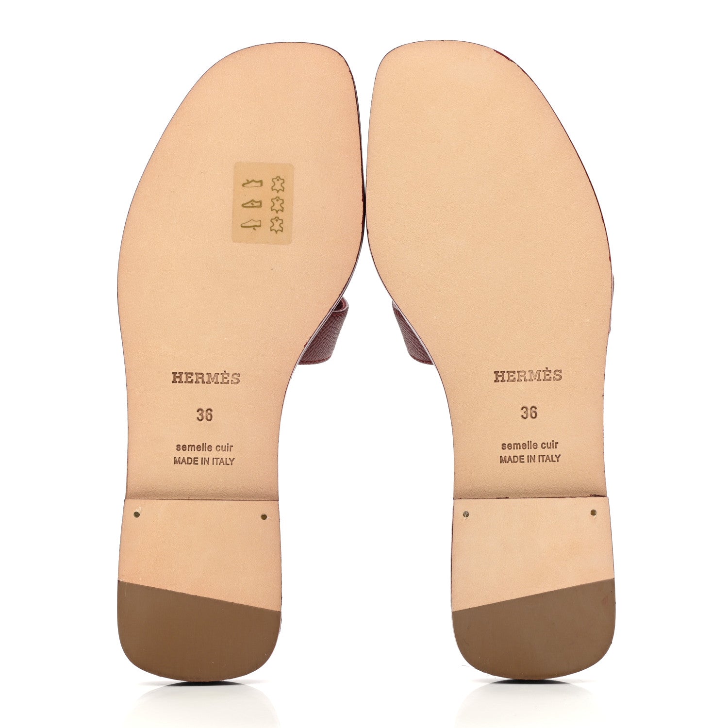 Hermes Epsom Oran Sandals 36 Rouge H 5 of 9