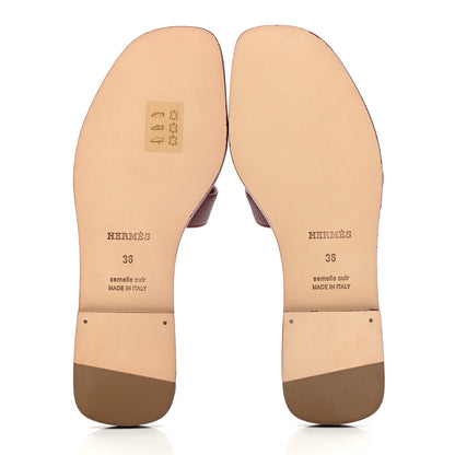 Hermes Epsom Oran Sandals 36 Rouge H 5 of 9