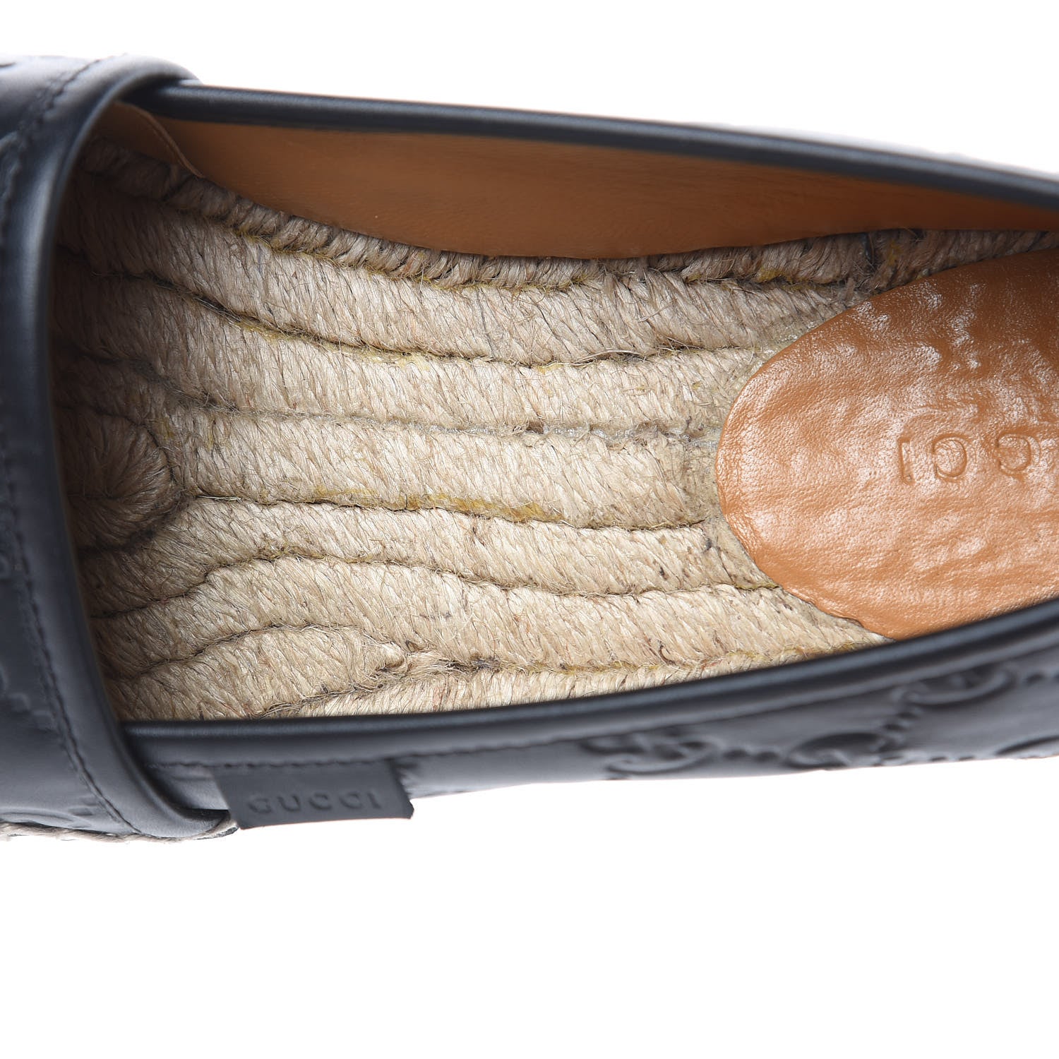 Gucci Guccissima Signature Espadrilles 37.5 Black 11 of 13