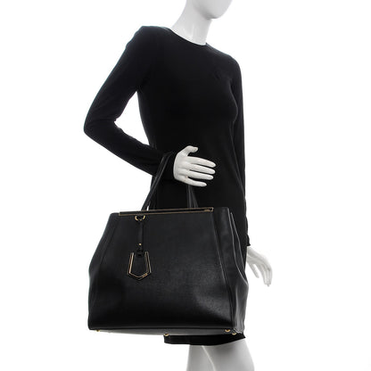 Fendi Vitello Elite Large 2Jours Tote Black 2 of 18