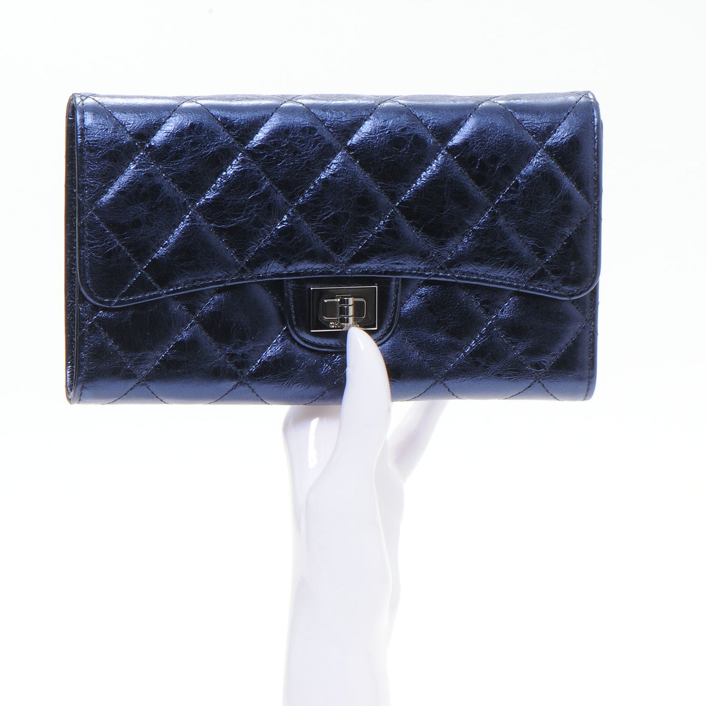 Lambskin Timeless Reissue Wallet Metallic Blue