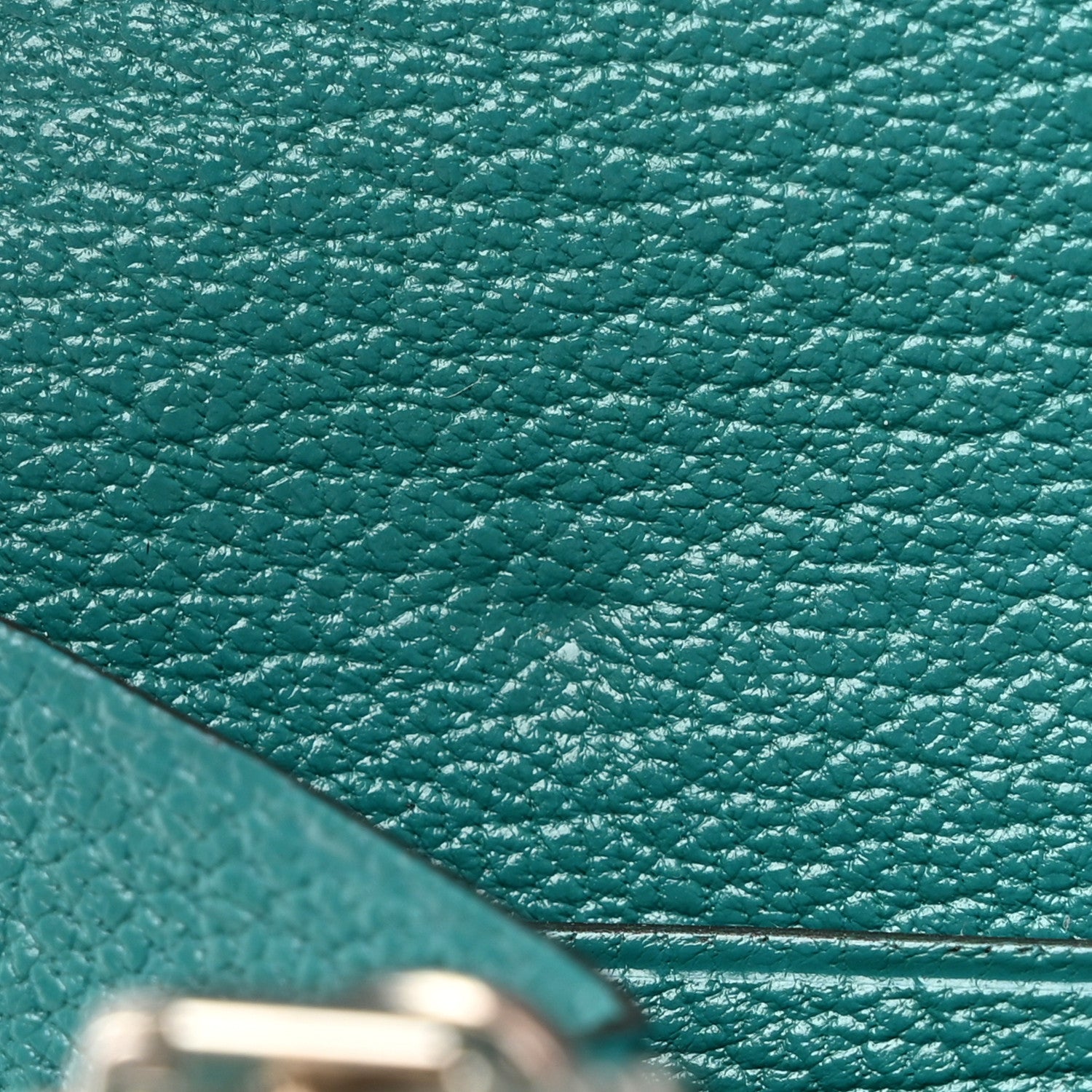 Hermes Chevre Mysore Kelly Longue Wallet Bleu Paon 7 of 18