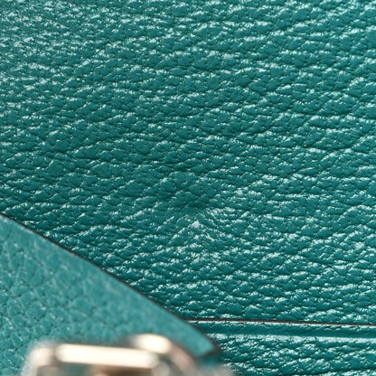 Hermes Chevre Mysore Kelly Longue Wallet Bleu Paon 7 of 18