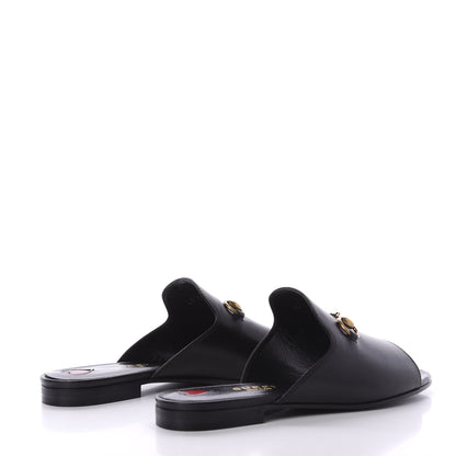 Gucci Malaga Kid Horsebit Slide Sandals 35 Black 4 of 10