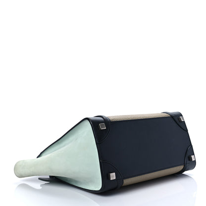 Celine Bullhide Calfskin Nubuck Micro Tri-Color Luggage Beige 4 of 11