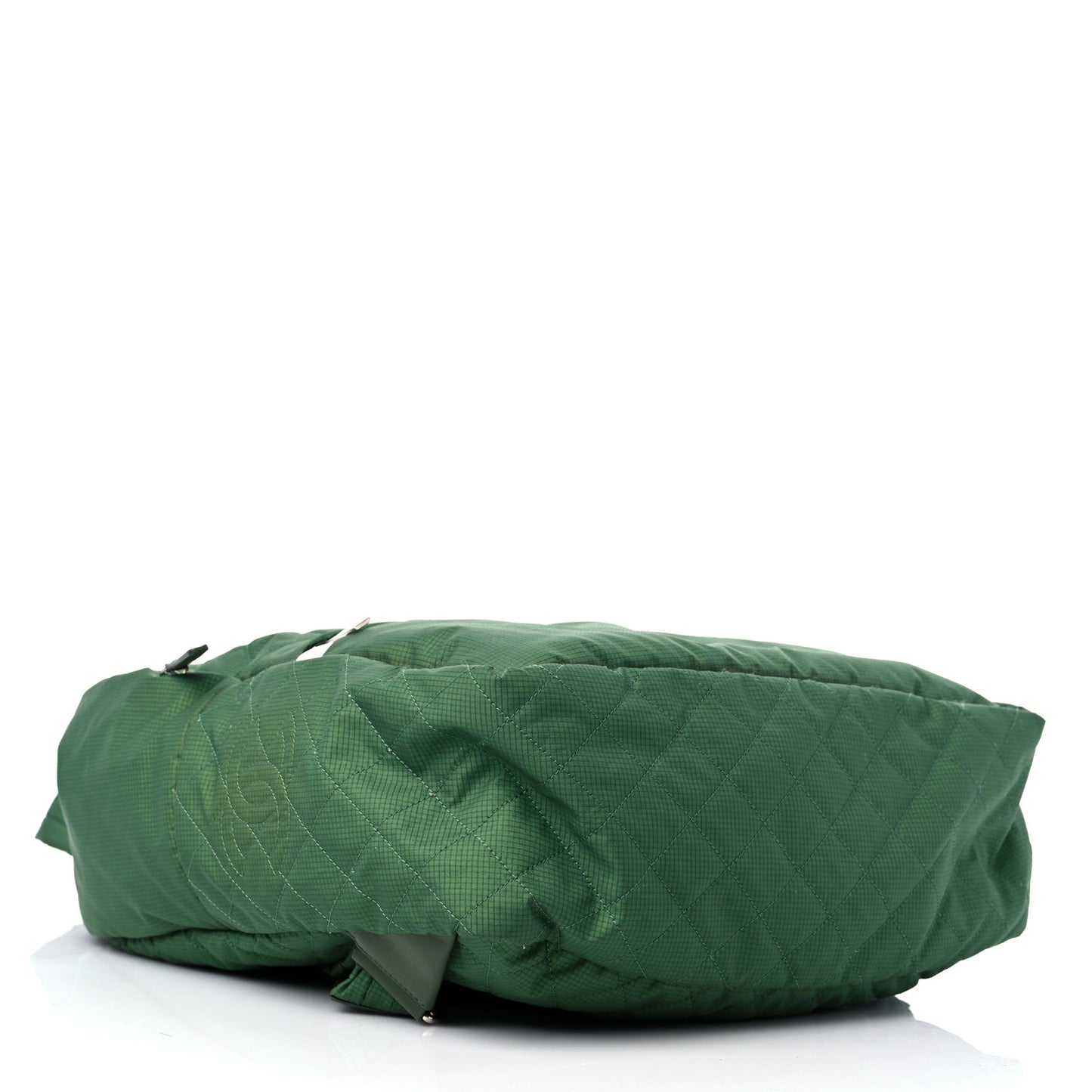 Nylon Quilted CC Backpack Green White