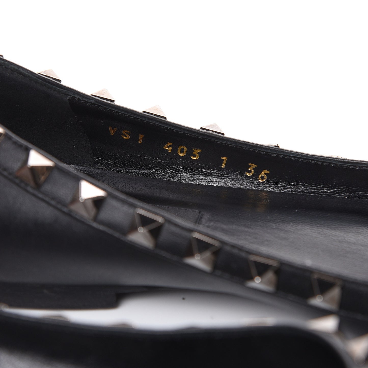 Nappa Rockstud Ballerina Flats 36 Black