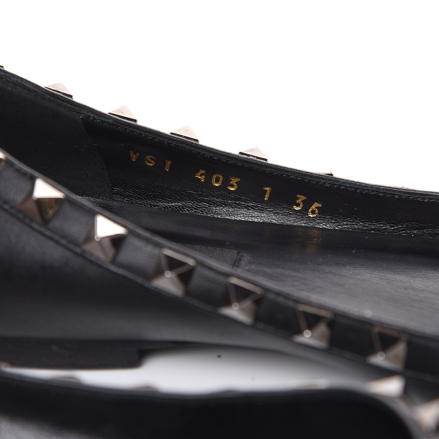 Valentino Garavani Nappa Rockstud Ballerina Flats 36 Black 10 of 13