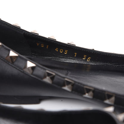 Valentino Garavani Nappa Rockstud Ballerina Flats 36 Black 10 of 13