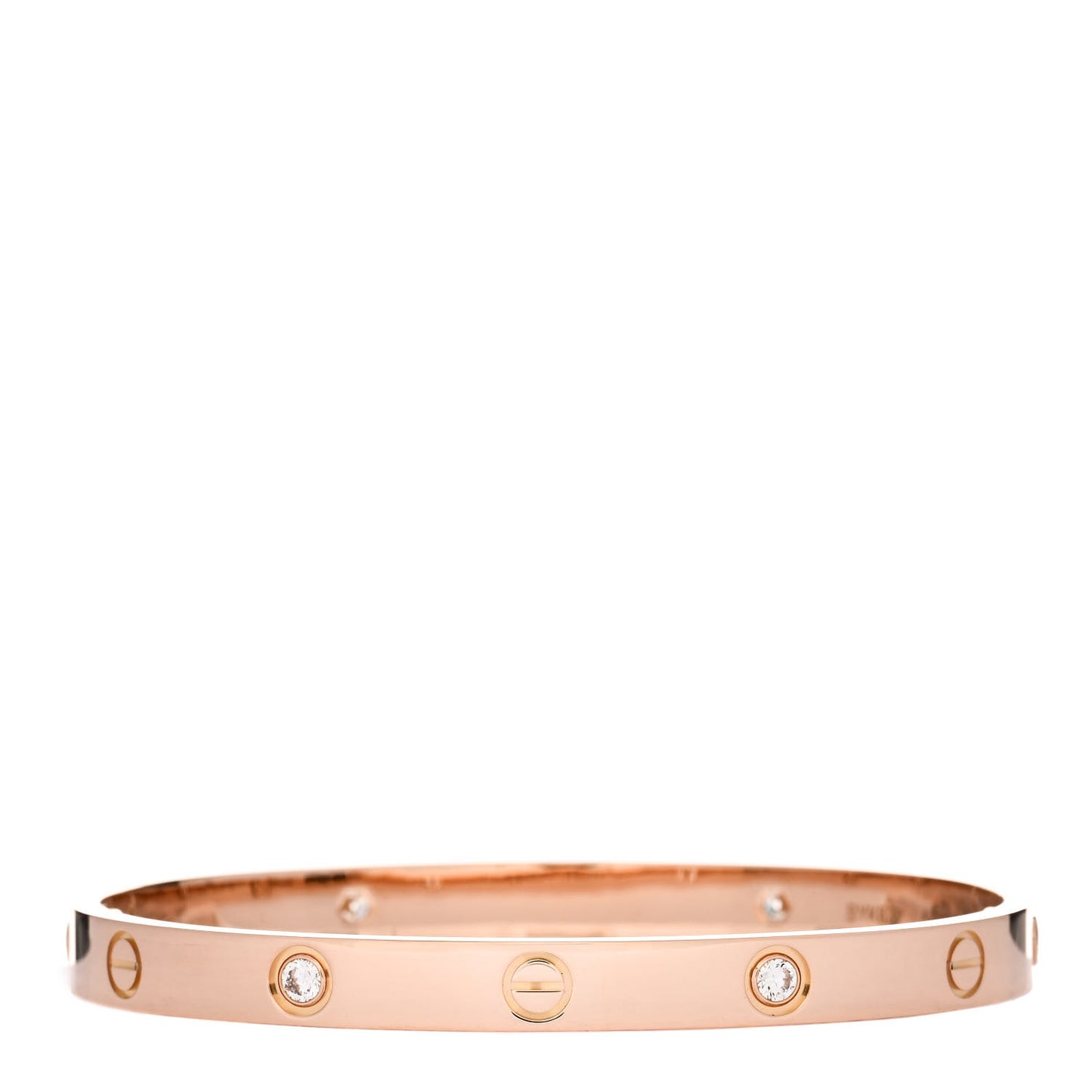 18K Pink Gold 4 Diamond LOVE Bracelet 18