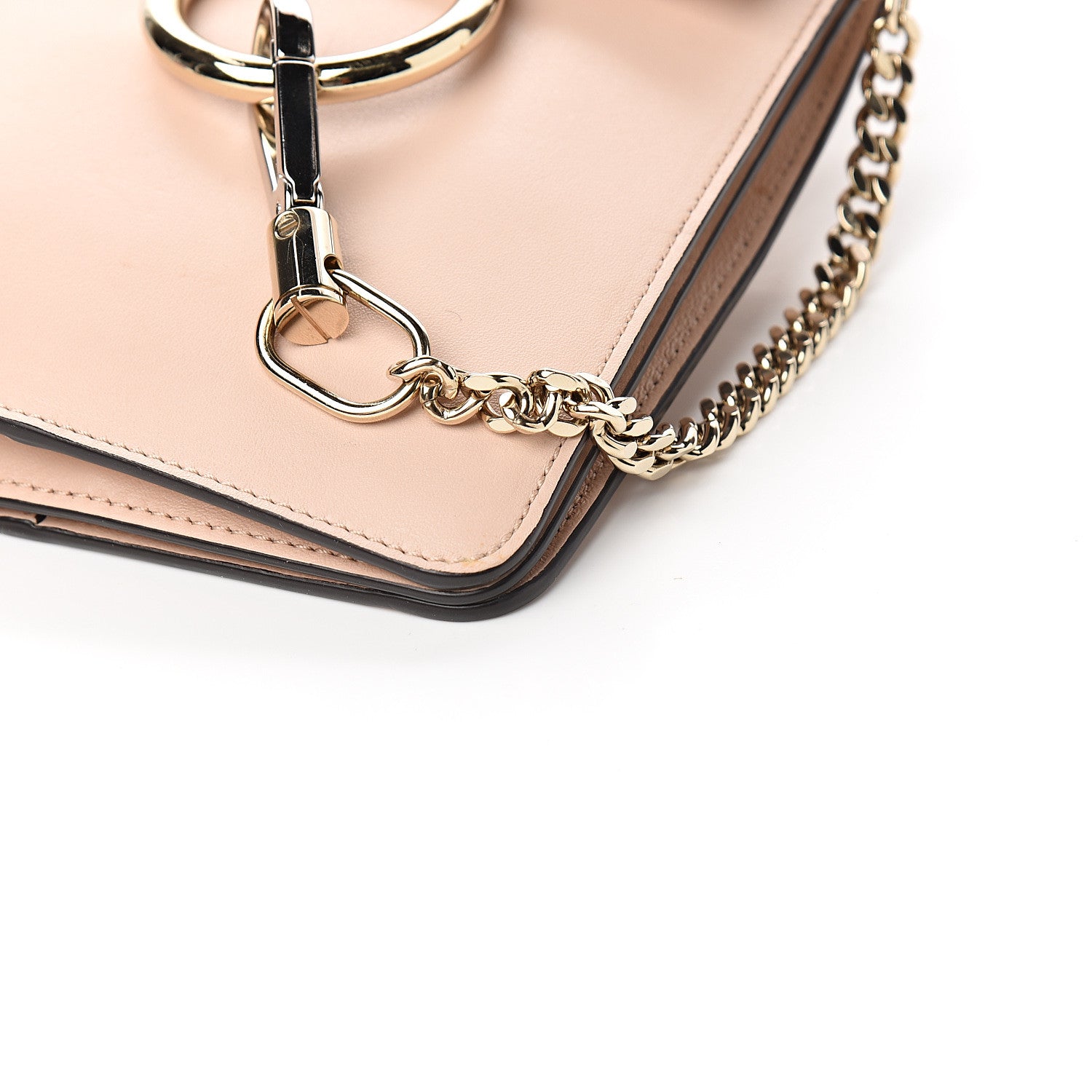 Chloe Suede Calfskin Mini Faye Bracelet Bag Cement Pink 8 of 9