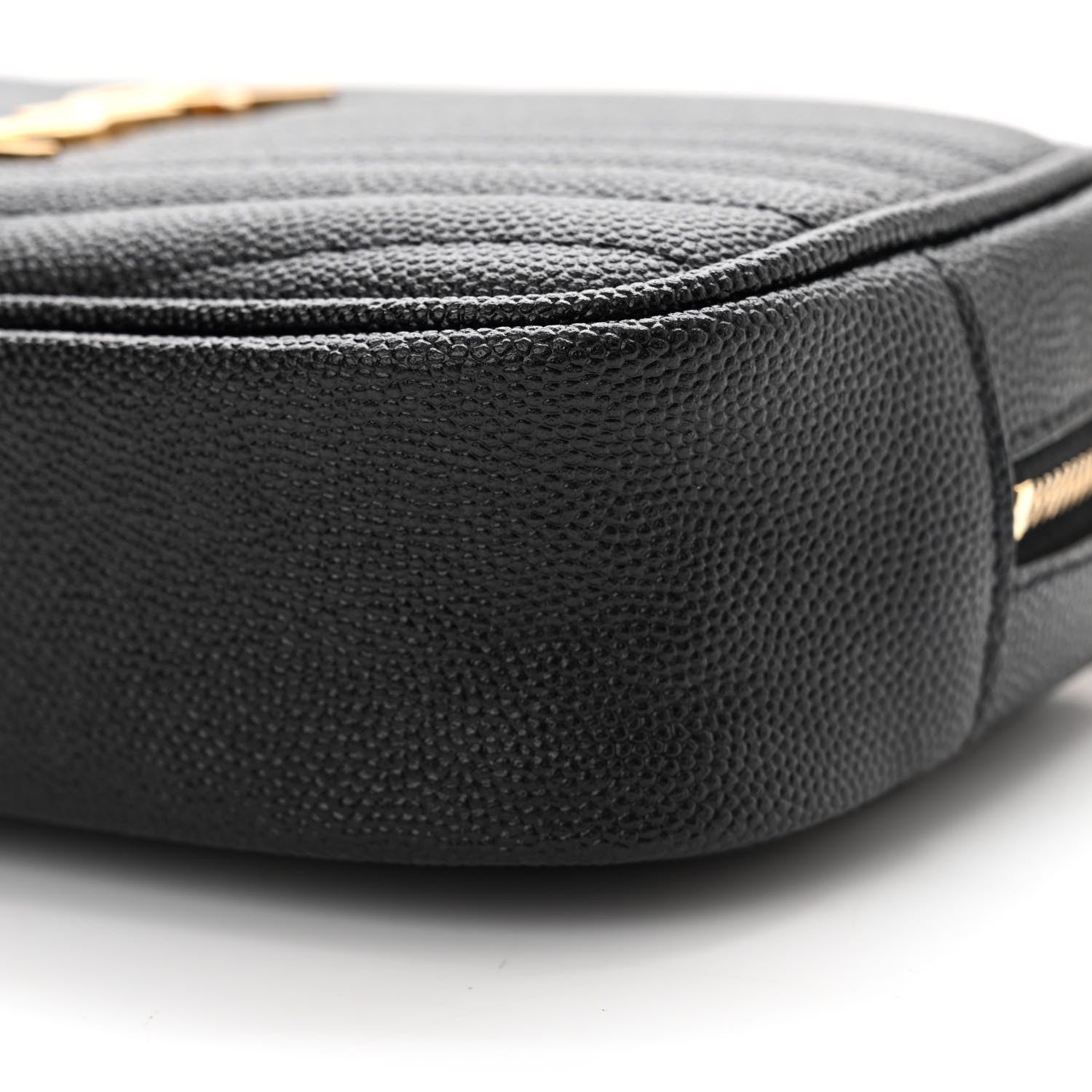 Saint Laurent Grain De Poudre Matelasse Monogram Mini Lou Camera Bag Black 10 of 11