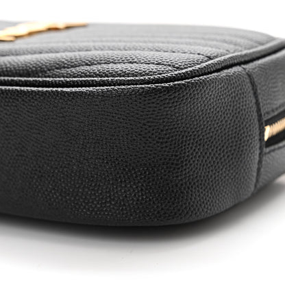 Saint Laurent Grain De Poudre Matelasse Monogram Mini Lou Camera Bag Black 10 of 11