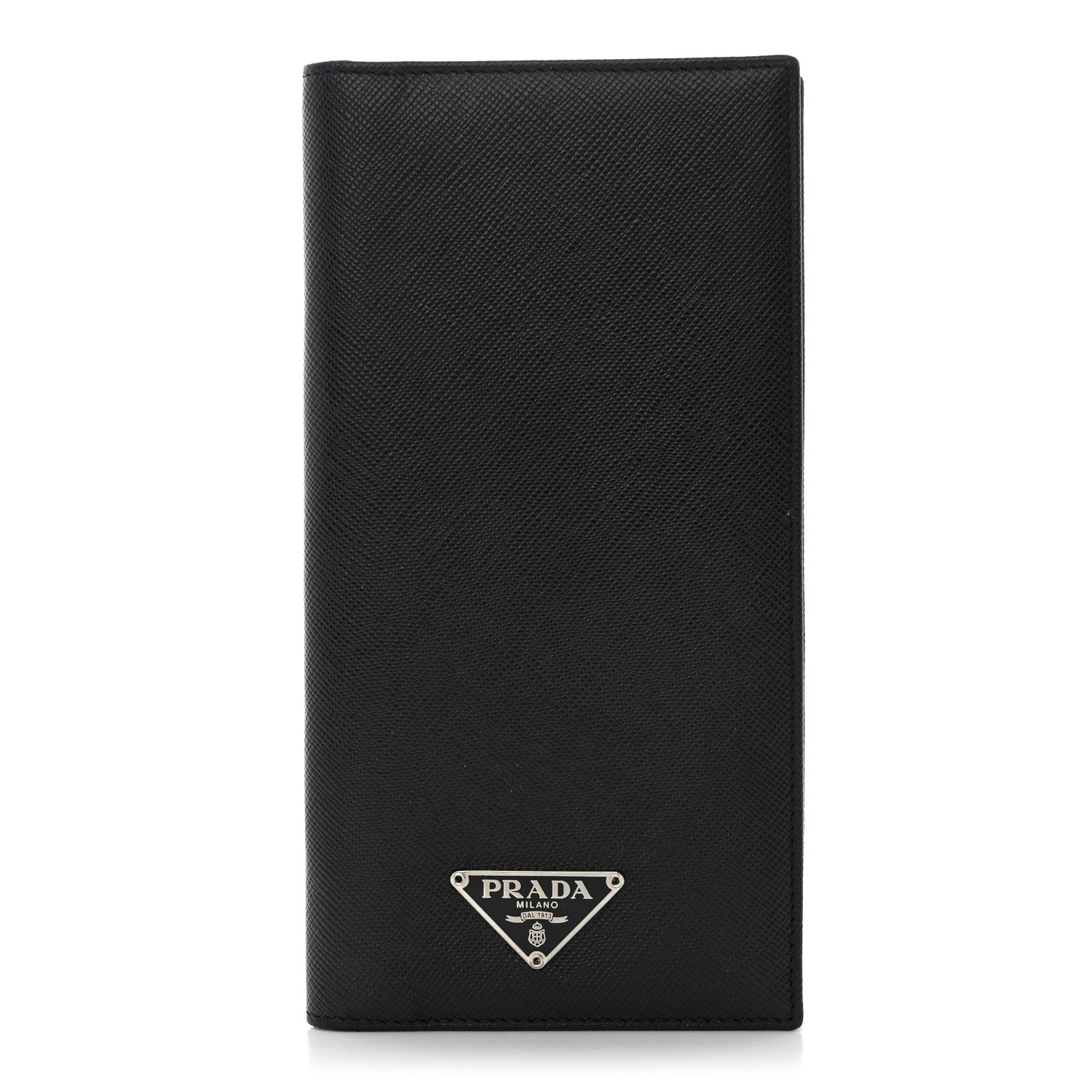 Prada Saffiano Checkbook Cover Black 1 of 9