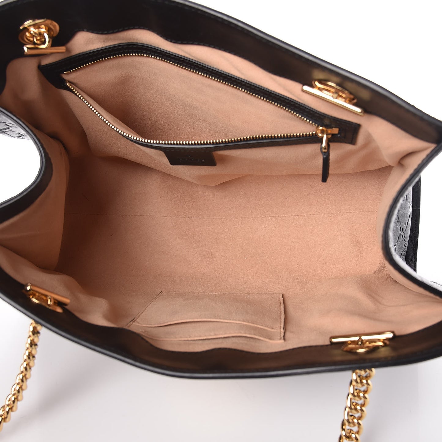 Guccissima Medium Padlock Tote Black