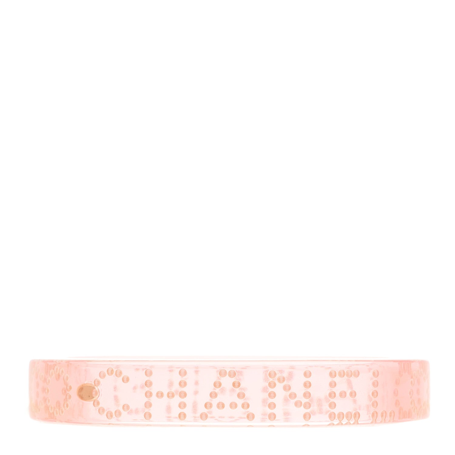 Chanel Resin Pearl Coco Cuff Transparent Pink 3 of 4