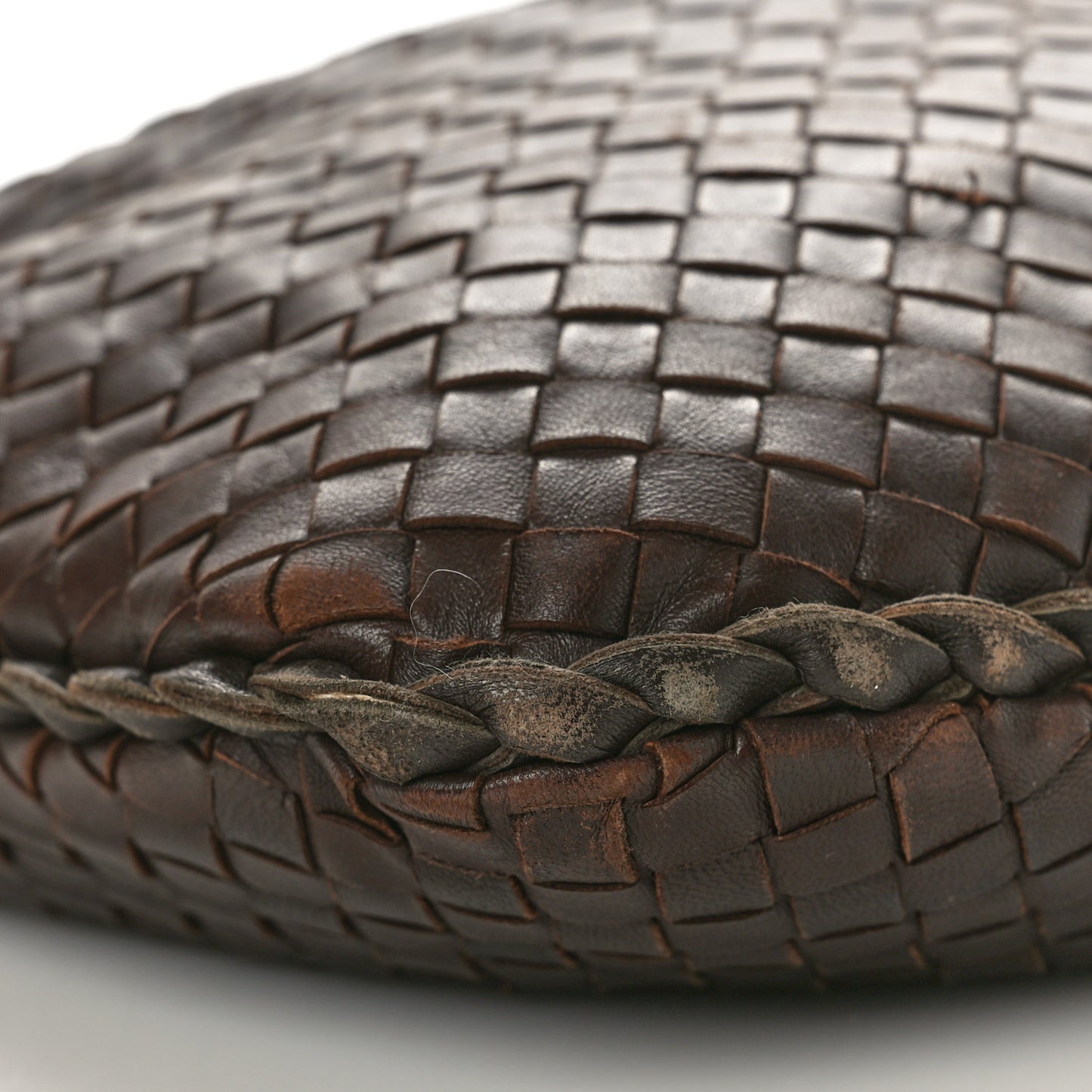 Nappa Intrecciato Small Veneta Hobo Ebano
