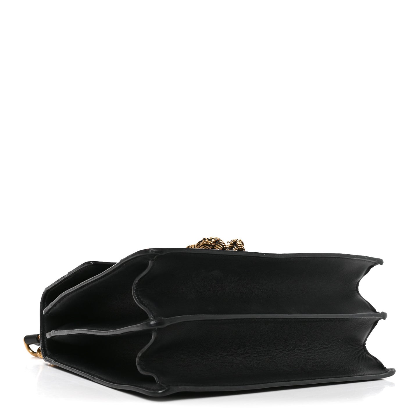 Moon Calfskin Bamboo Web Medium Dionysus Top Handle Bag Black Bright Evergreen Hibiscus Red