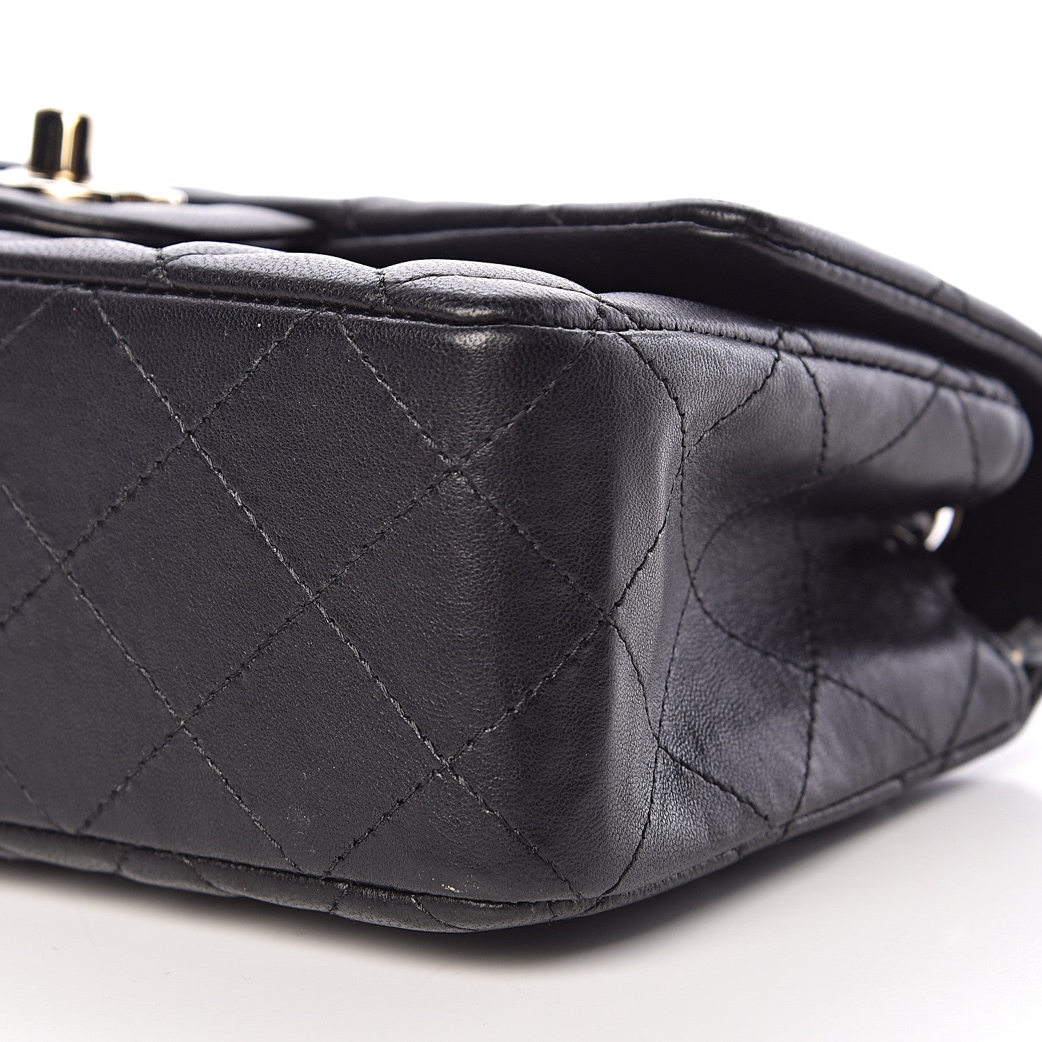 Chanel Lambskin Quilted Mini Rectangular Flap Black 10 of 12