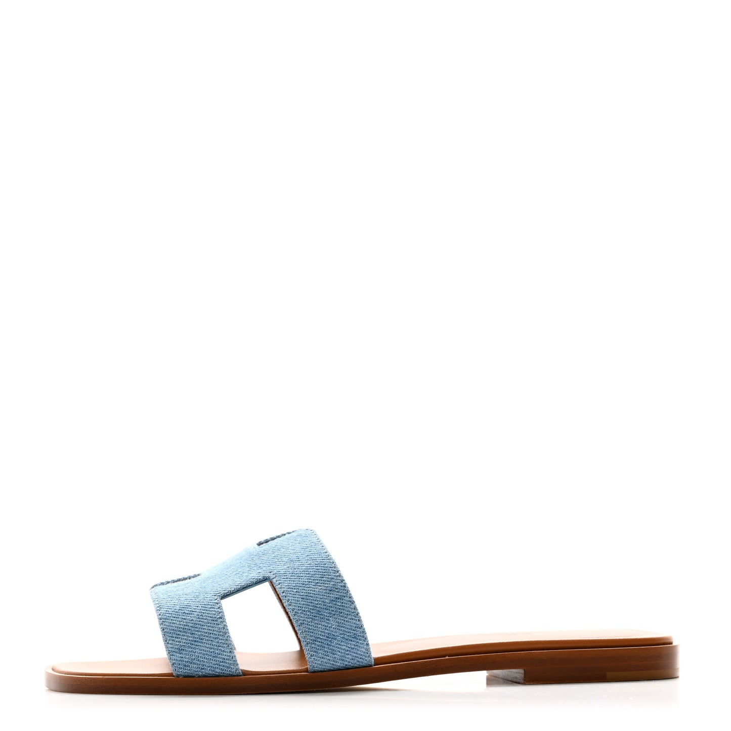 Denim Canvas Oran Sandals 37 Bleu Clair