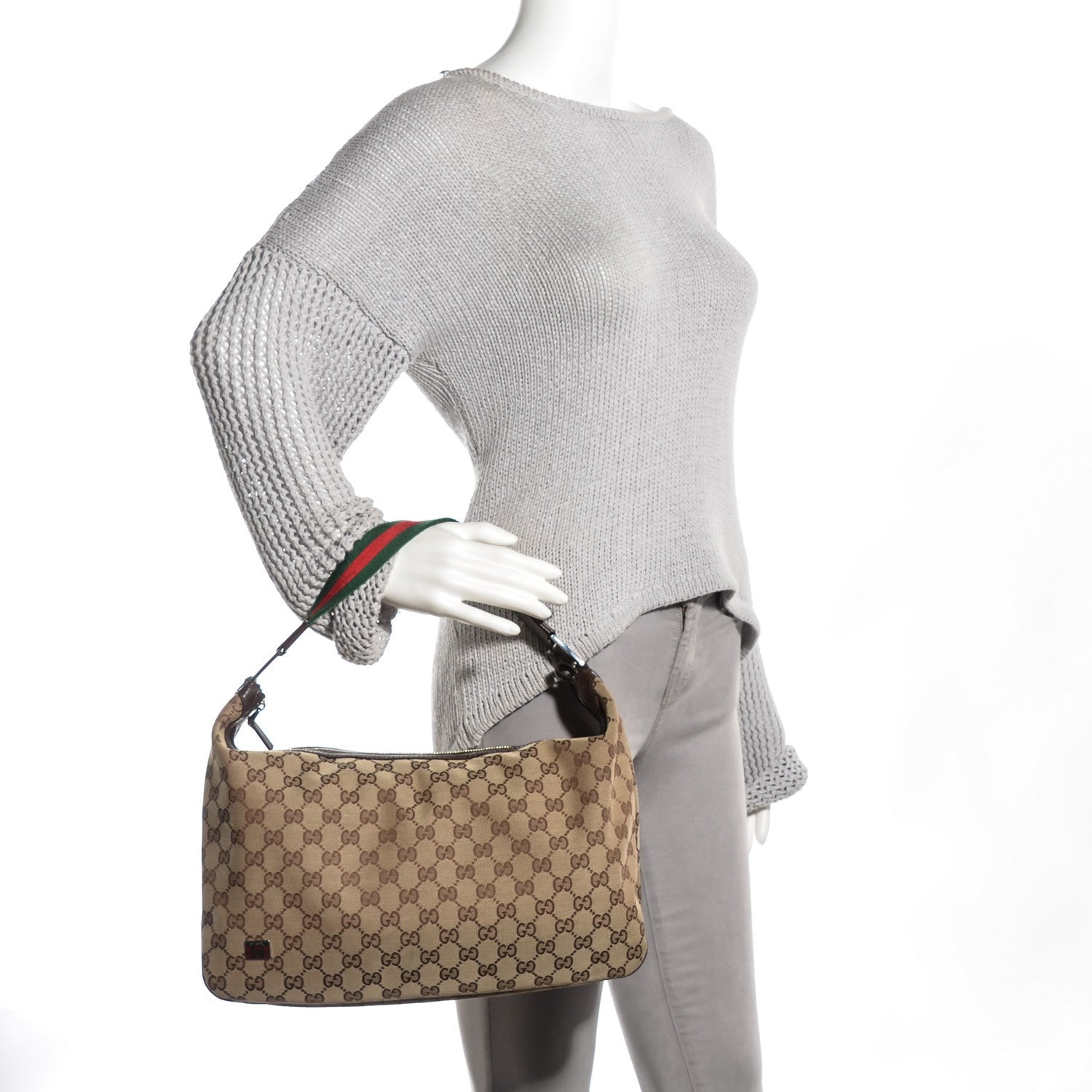 Gucci Monogram Medium Pop Hobo Dark Brown 2 of 7