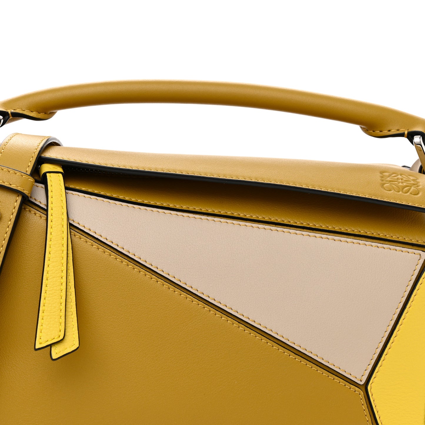 Grained Calfskin Small Puzzle Bag Ocre Yellow