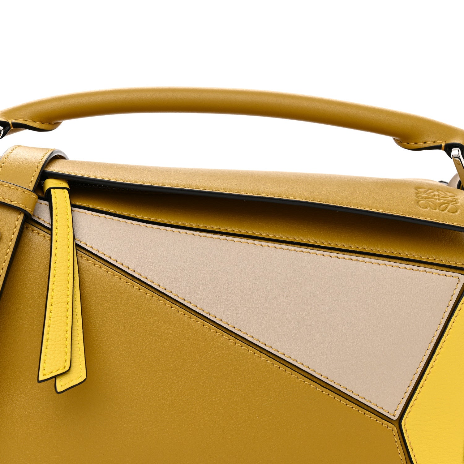 Loewe Grained Calfskin Small Puzzle Bag Ocre Yellow 7 of 14
