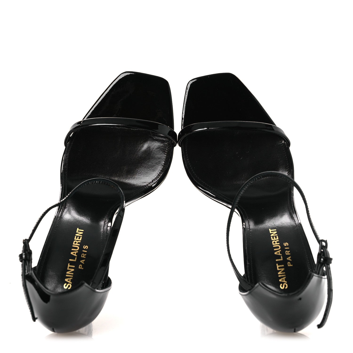 Saint Laurent Patent Calfskin Opyum 110 Sandals 39 Black 39 Black 2 of 12